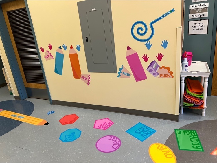 New sensory path outside of our kindergarten classroom’s 