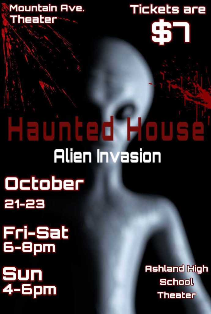 AHS Theater Haunted House Alien Invasion Poster