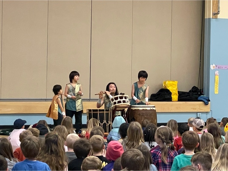 Drumming at the assembly 