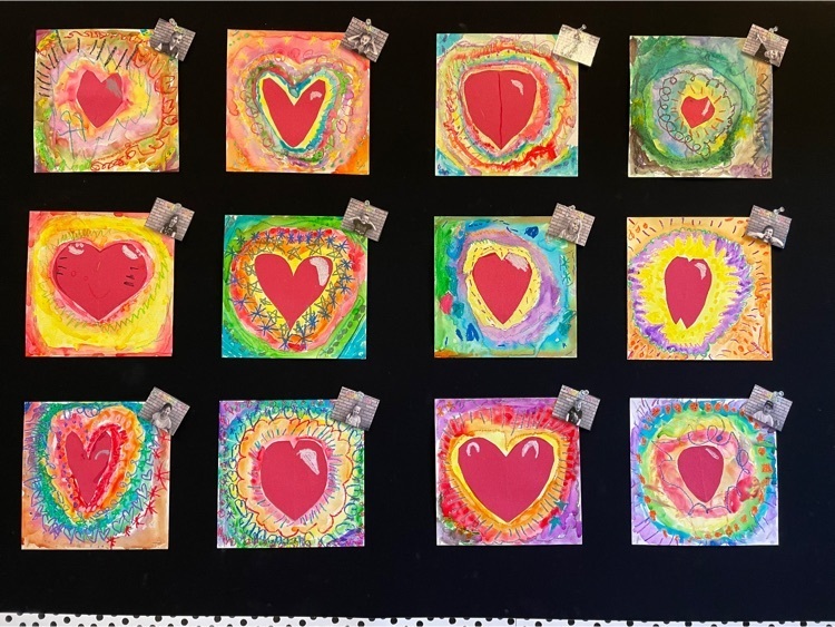 Ms. M’s kindergarten heart art